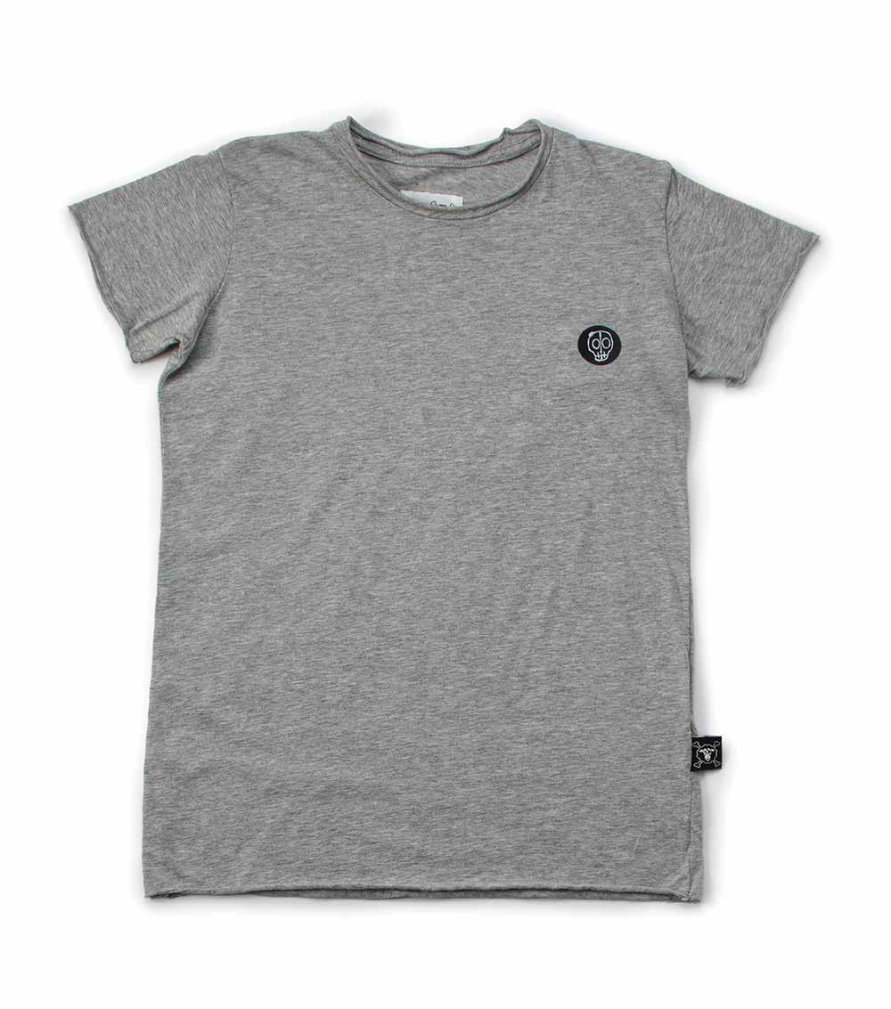 NUNUNU Heather Grey Solid T-Shirt