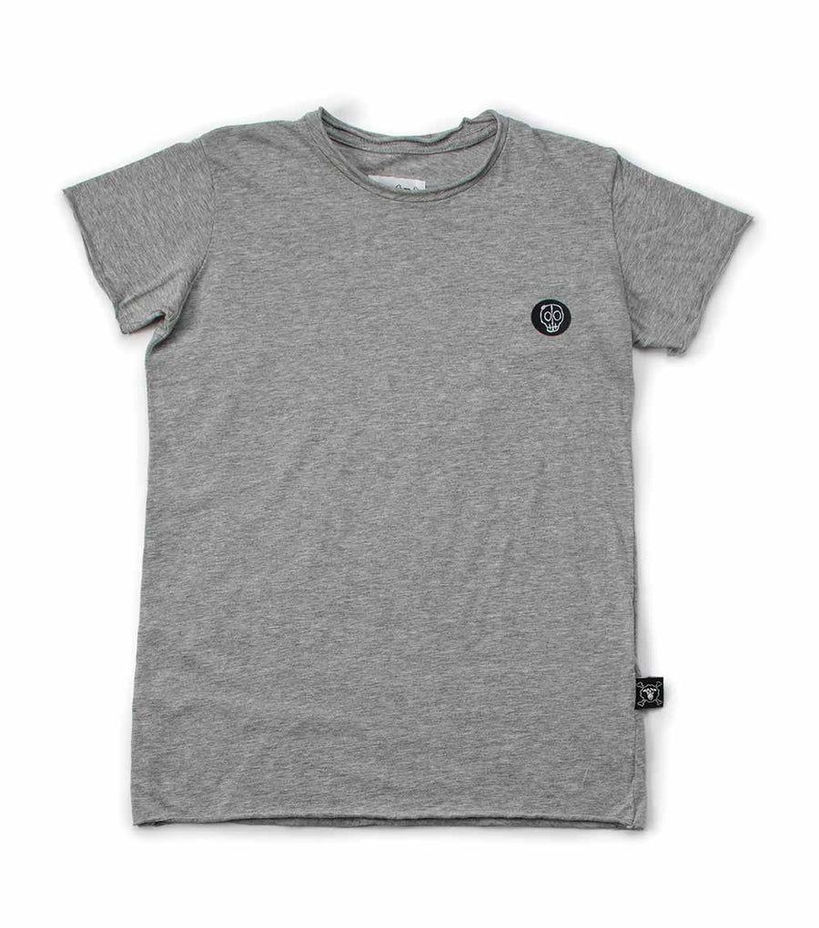 NUNUNU Heather Grey Solid T-Shirt