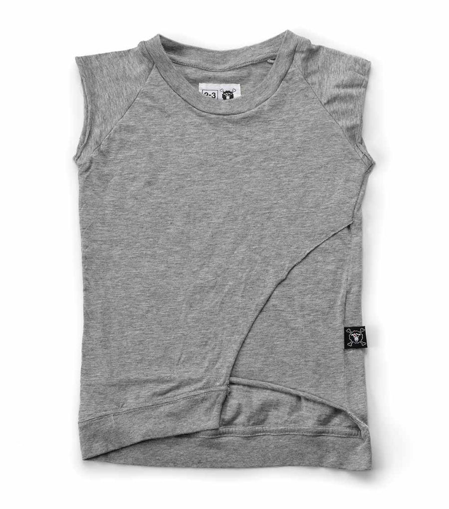 NUNUNU Heather Grey Layered Sleeveless T-shirt