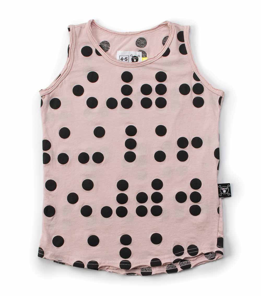 NUNUNU Powder Pink Braille Tank