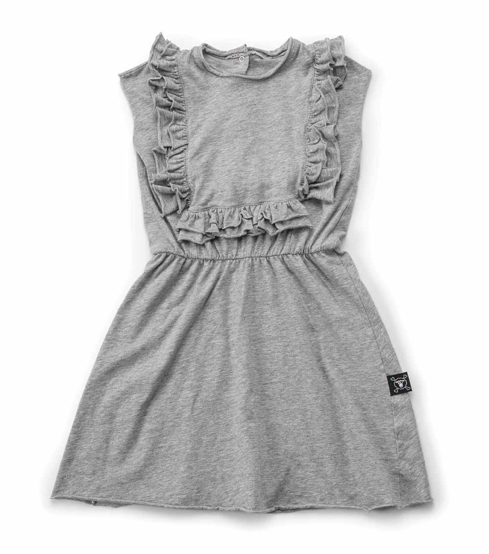 NUNUNU Heather Grey Apron Dress