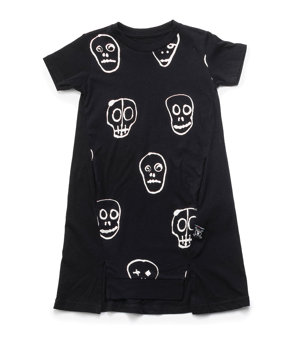 NUNUNU Black Skull Mask A Dress