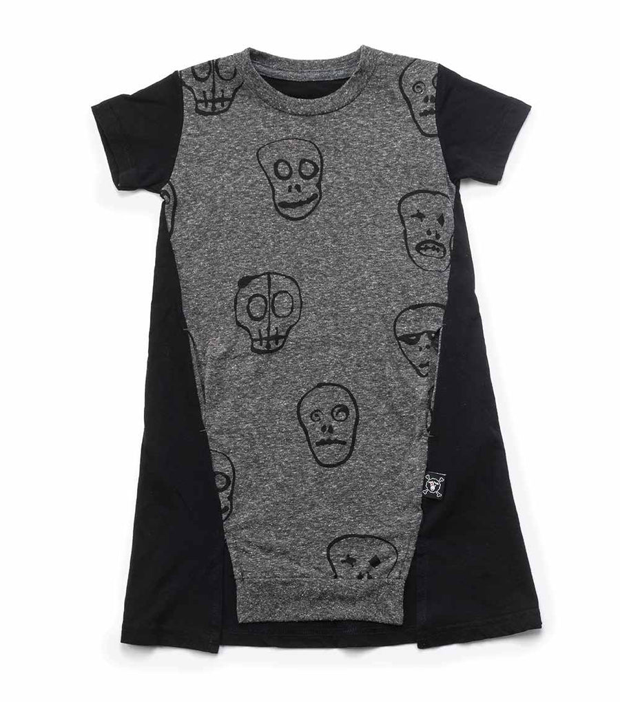 NUNUNU Charcoal Skull Mask A Dress