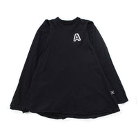 NUNUNU Black Cape Dress