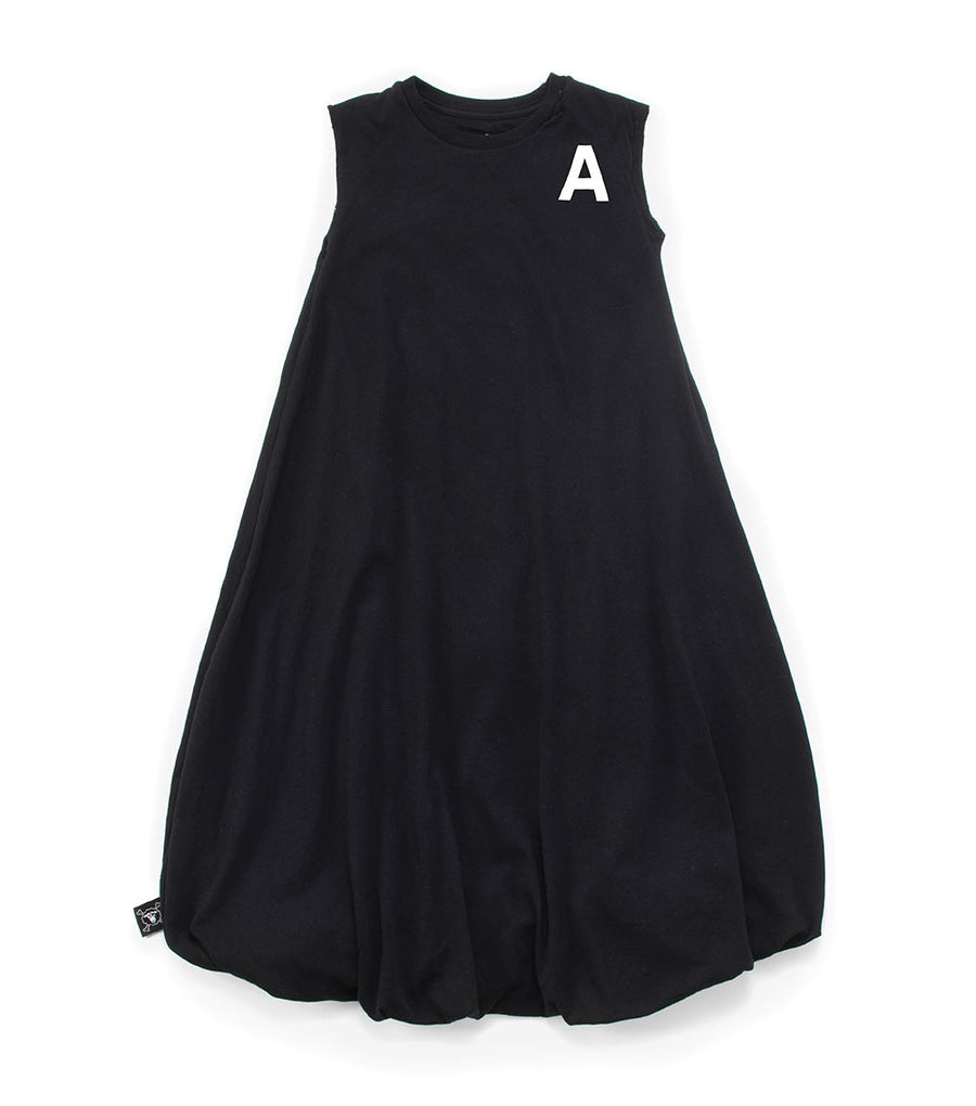 NUNUNU Black Maxi Balloon Dress