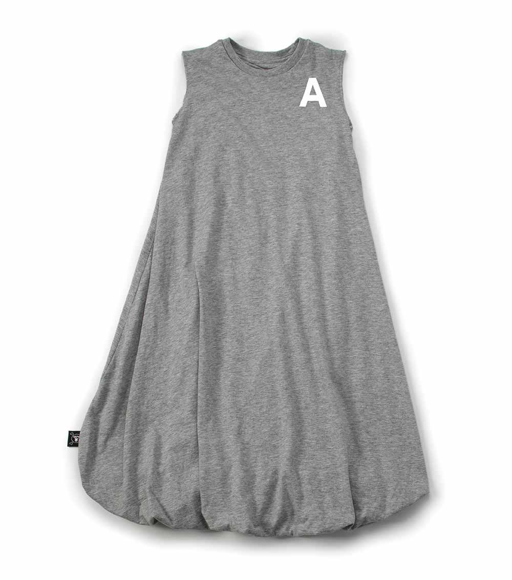 NUNUNU Heather Grey Maxi Balloon Dress