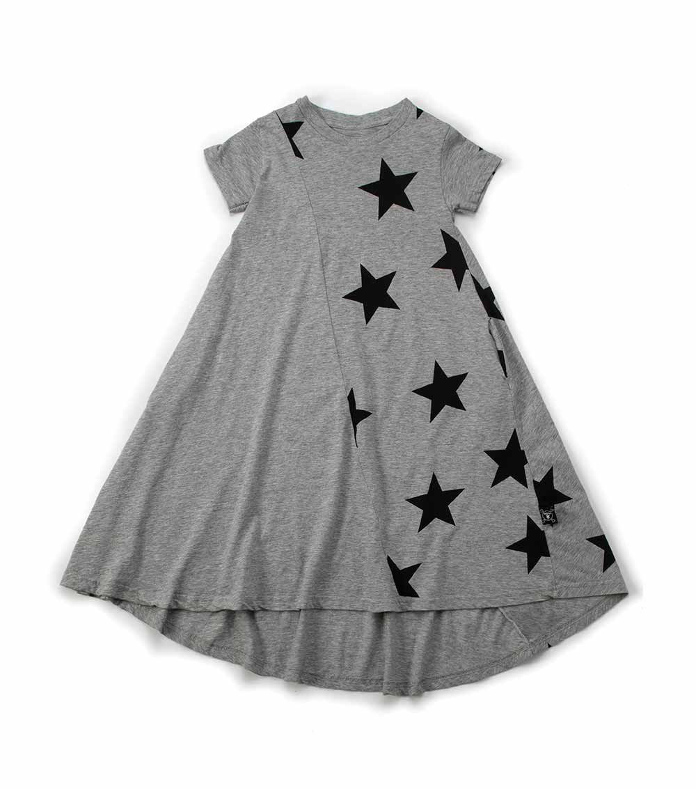 NUNUNU Heather Grey 360 Star Dress
