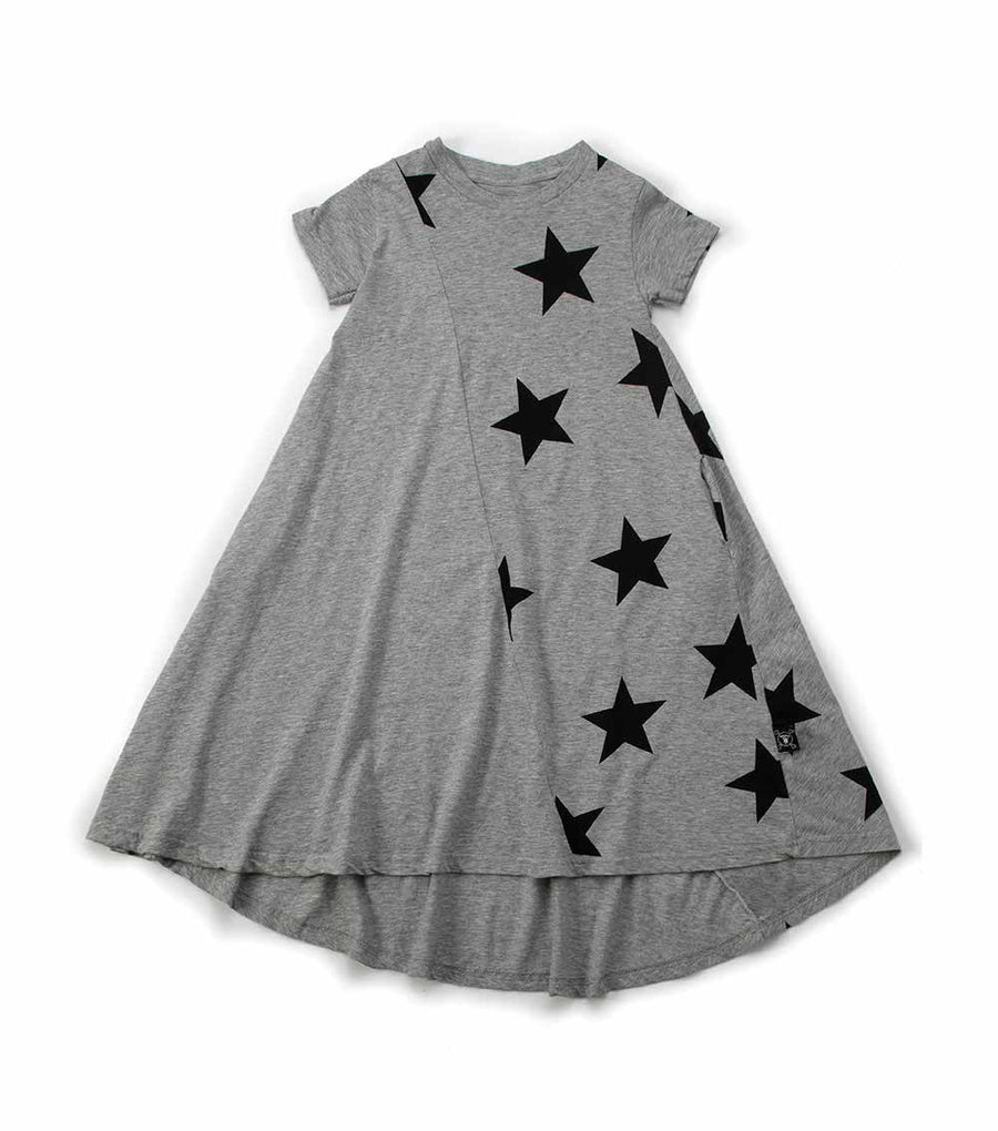 NUNUNU Heather Grey 360 Star Dress