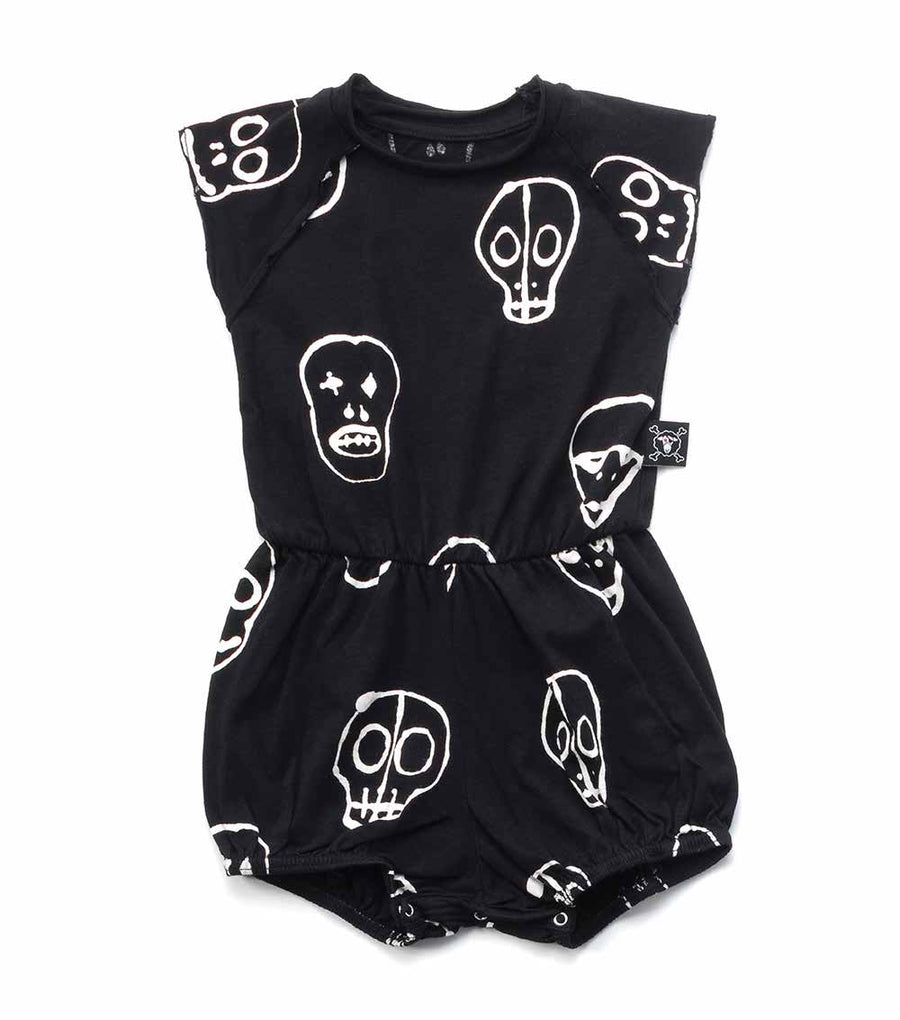 NUNUNU Black Skull Mask Yoga Overalls