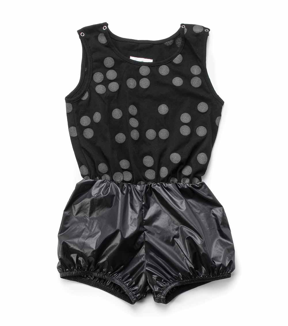 NUNUNU Black Braille Yoga Overalls
