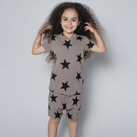NUNUNU Earth Brown Star Short Loungewear