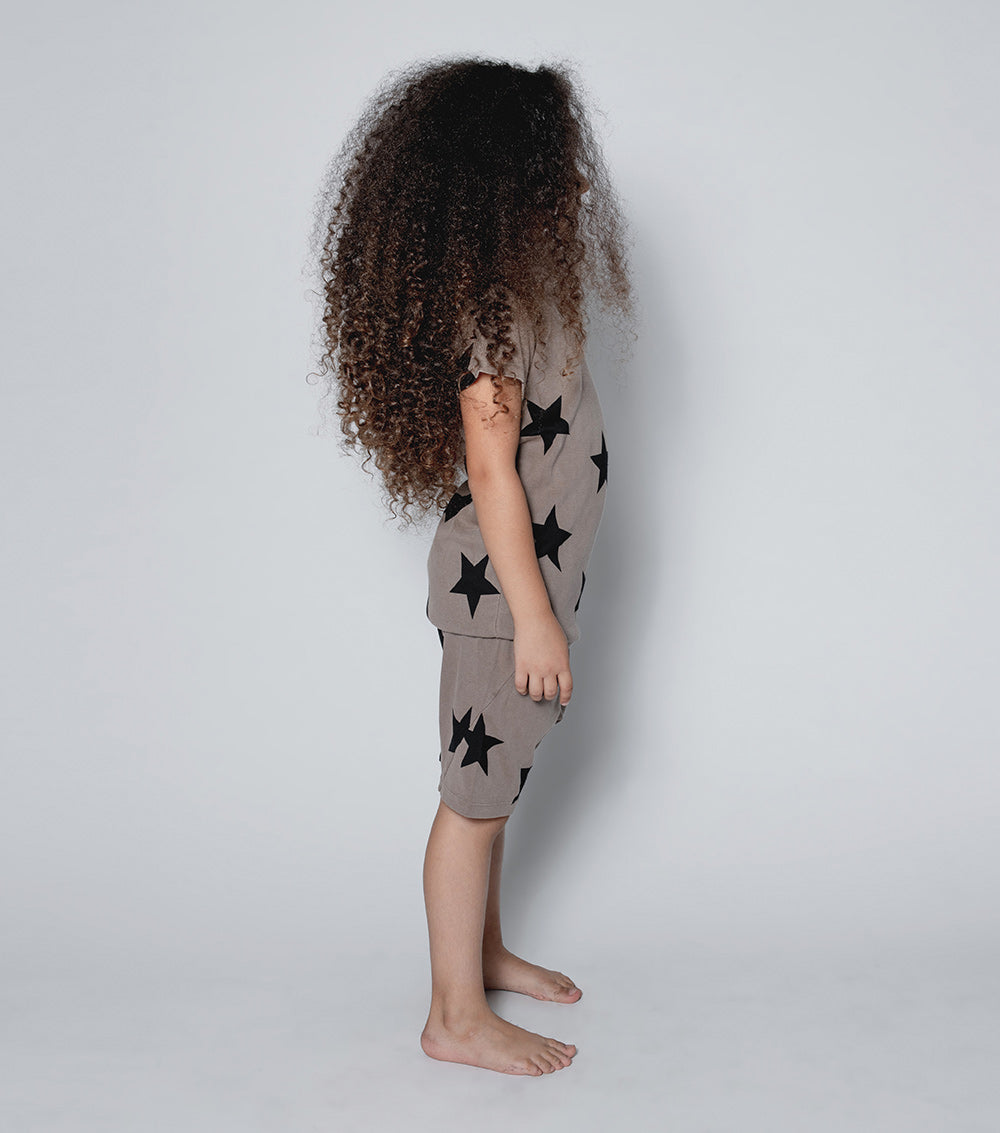 NUNUNU Earth Brown Star Short Loungewear