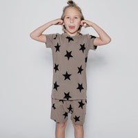 NUNUNU Earth Brown Star Short Loungewear