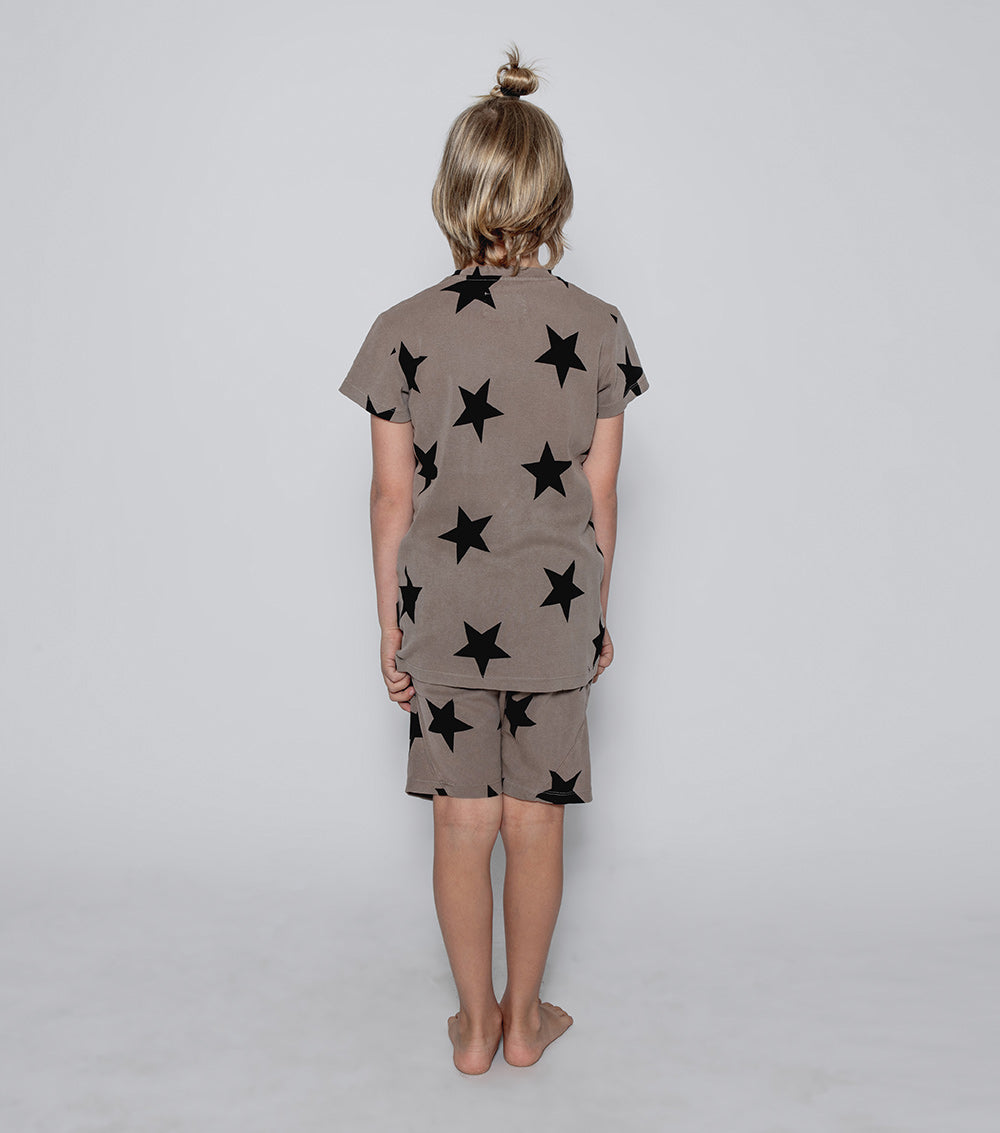 NUNUNU Earth Brown Star Short Loungewear