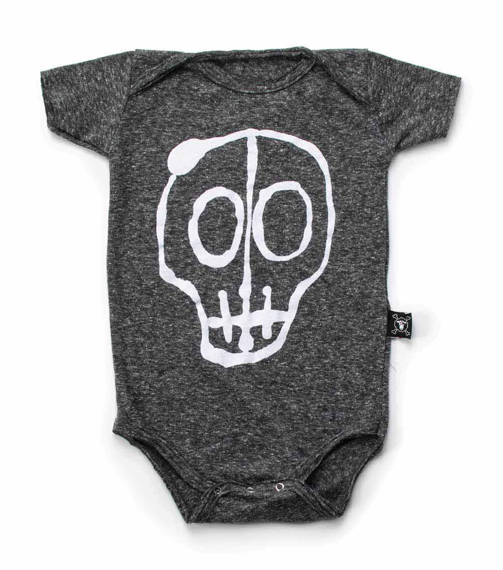 NUNUNU Charcoal Skull Mask Onesie