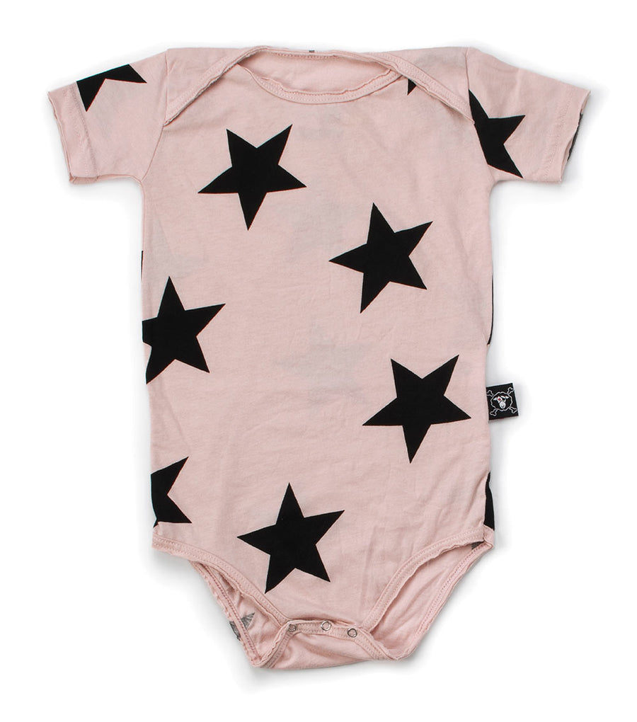 NUNUNU Powder Pink Star Onesie