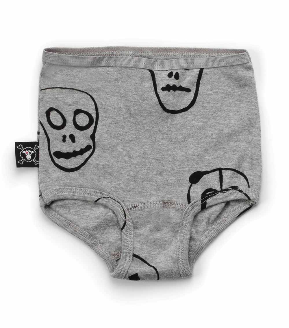 NUNUNU Girls Skull Mask Panty Set