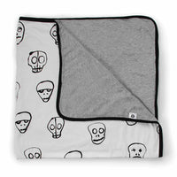 NUNUNU White Skull Mask Blanket