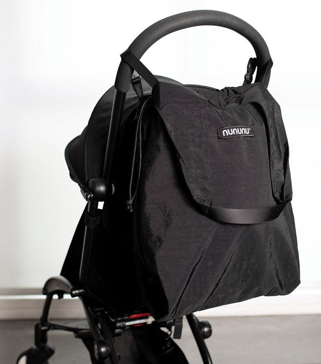 NUNUNU Black Stroller Tote Sack