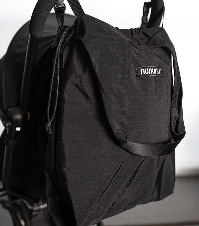 NUNUNU Black Stroller Tote Sack
