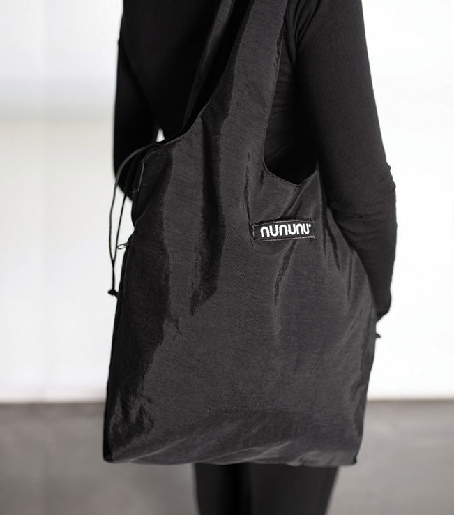 NUNUNU Black Stroller Tote Sack