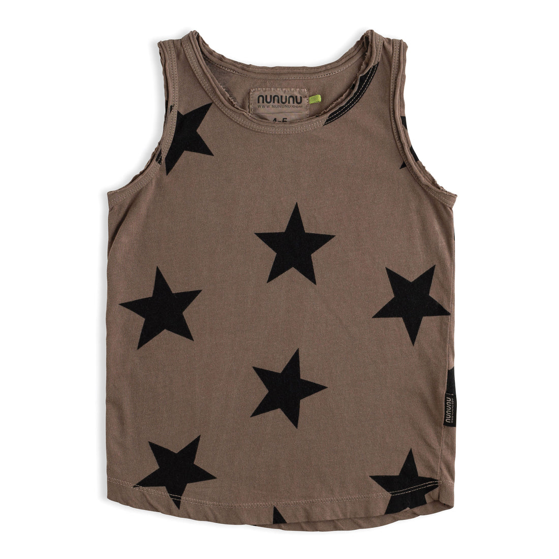 NUNUNU Earth Brown Star Tank Top