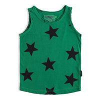 NUNUNU Moss Green Star Tank Top