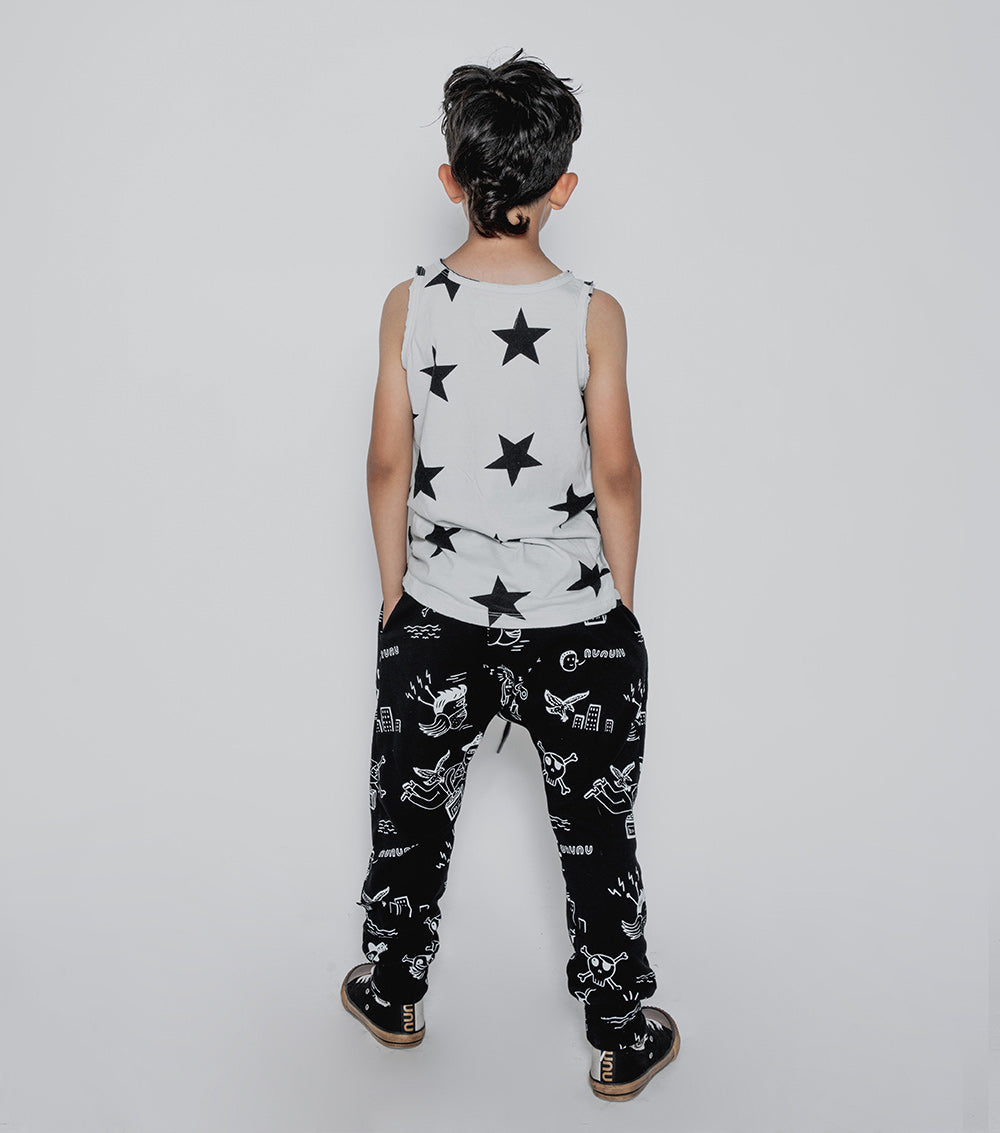 NUNUNU Ice Grey Star Tank Top