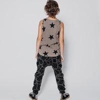 NUNUNU Earth Brown Star Tank Top