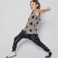 NUNUNU Earth Brown Star Tank Top