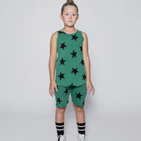 NUNUNU Moss Green Star Tank Top