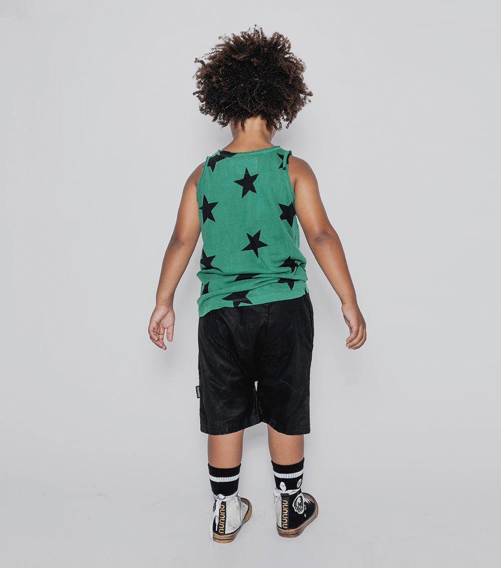 NUNUNU Moss Green Star Tank Top