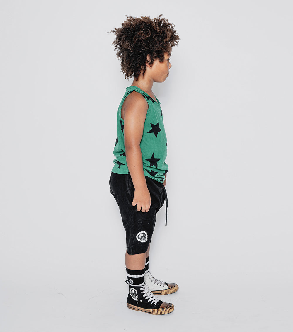 NUNUNU Moss Green Star Tank Top