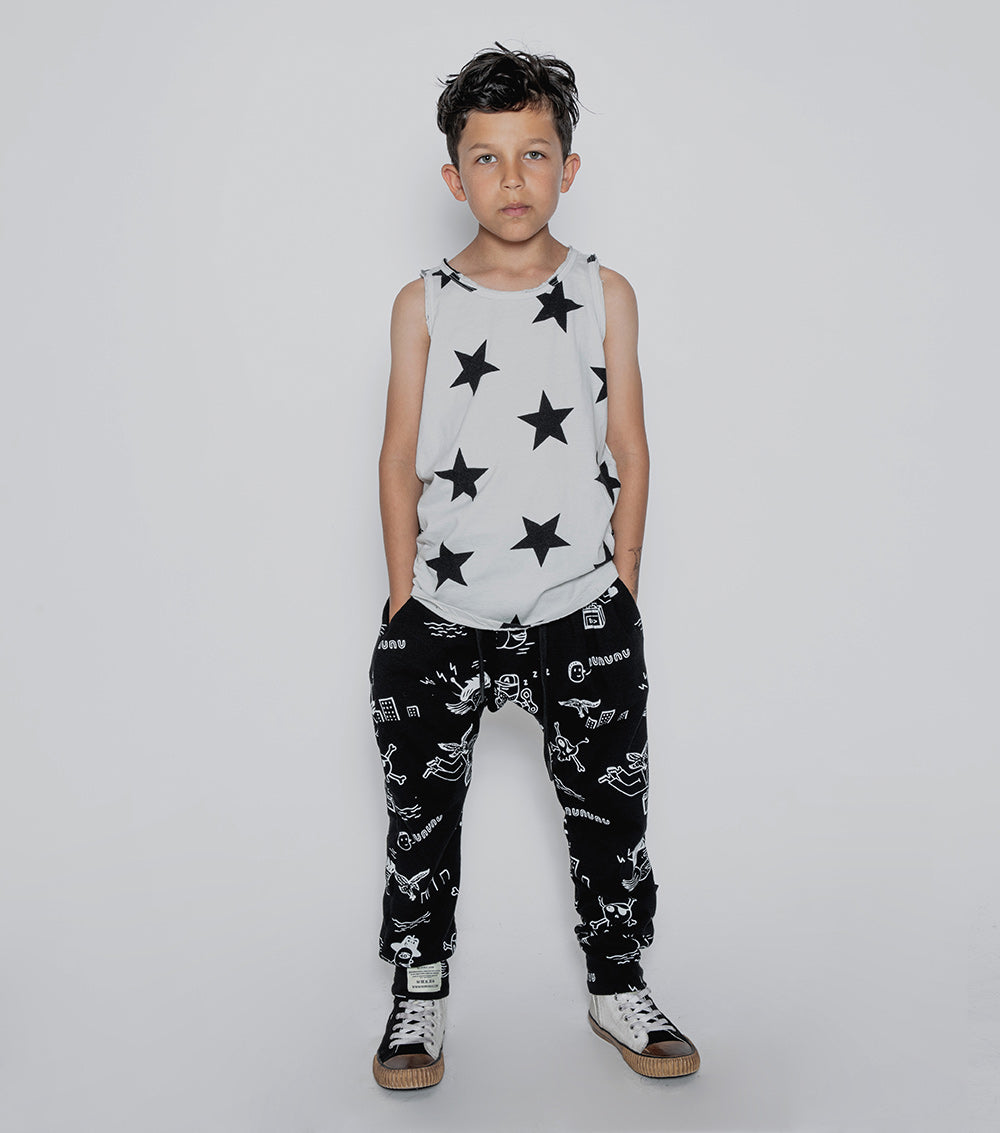 NUNUNU Ice Grey Star Tank Top