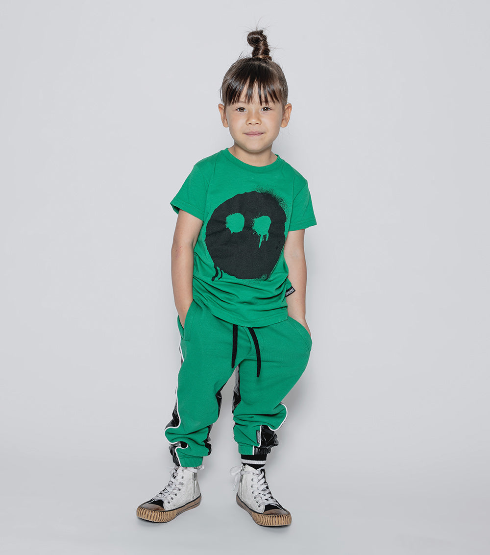 NUNUNU Moss Green Melting Mask T-Shirt