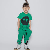 NUNUNU Moss Green Melting Mask T-Shirt