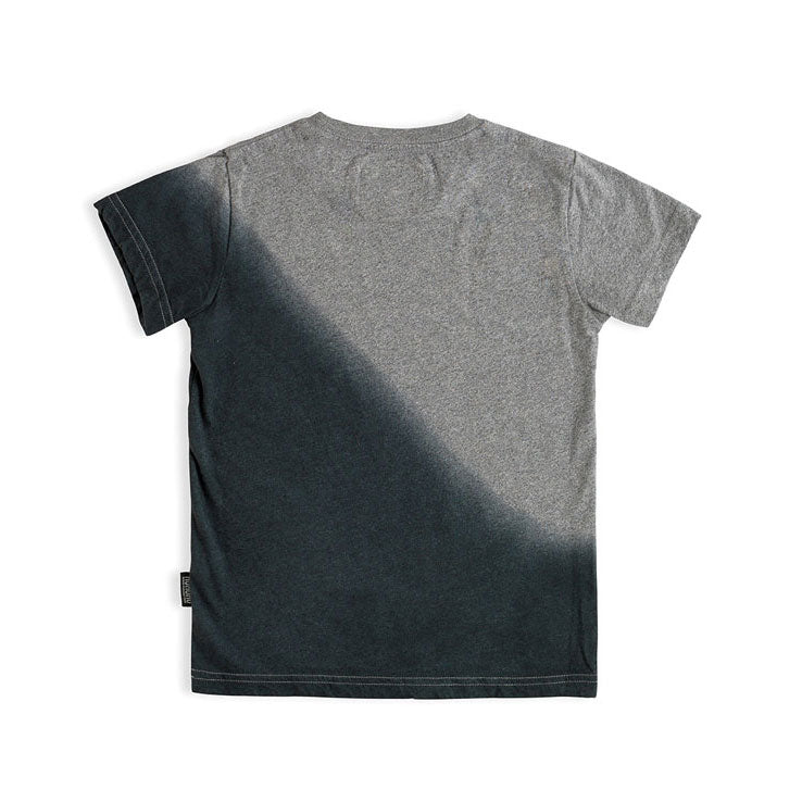 NUNUNU Dusty Hthr Grey Gradient Skull T-Shirt