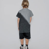NUNUNU Dusty Hthr Grey Gradient Skull T-Shirt