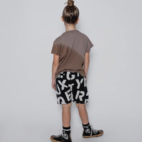NUNUNU Earth Brown Gradient Skull T-Shirt