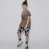 NUNUNU Earth Brown Gradient Skull T-Shirt
