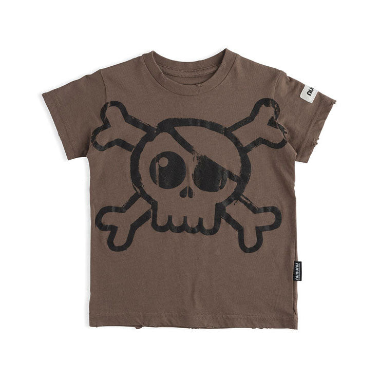 NUNUNU Earth Brown Mega Skull T-Shirt
