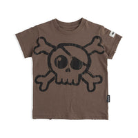 NUNUNU Earth Brown Mega Skull T-Shirt