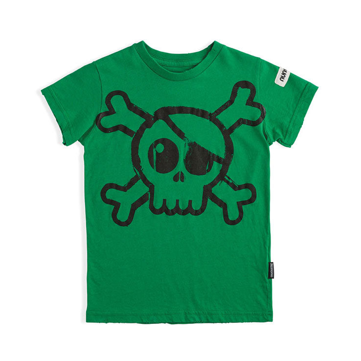 NUNUNU Moss Green Mega Skull T-Shirt