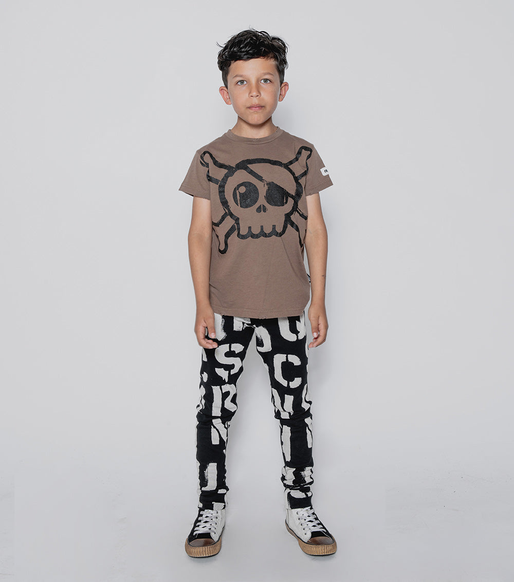 NUNUNU Earth Brown Mega Skull T-Shirt