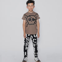 NUNUNU Earth Brown Mega Skull T-Shirt