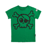 NUNUNU Moss Green Mega Skull T-Shirt