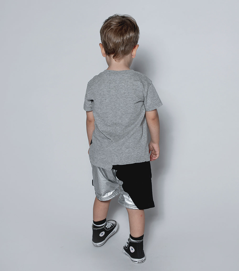 NUNUNU Heather Grey Unbalanced T-Shirt