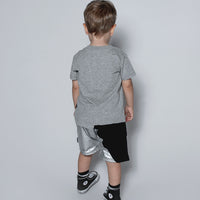NUNUNU Heather Grey Unbalanced T-Shirt