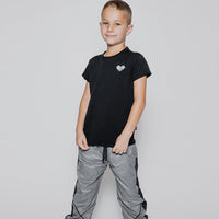 NUNUNU Black Bandaid Heart Patch T-Shirt