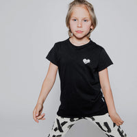 NUNUNU Black Bandaid Heart Patch T-Shirt